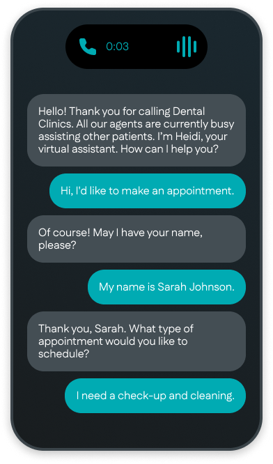 AI Phone Assistant Interface
